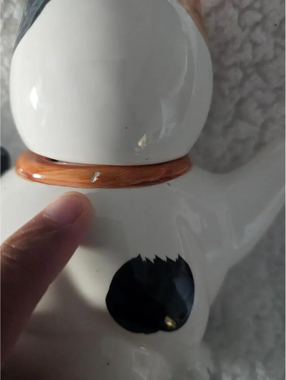 Vintage Chubby Cat Tea Pot 7" Porcelain Ceramic Multicolor 2pc Thailand Decor - Picture 8 of 16